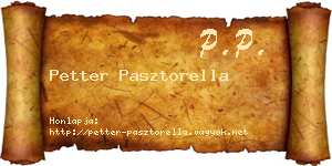 Petter Pasztorella névjegykártya